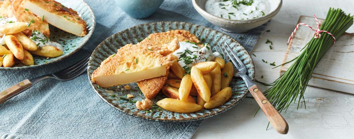 Kohlrabischnitzel in Eihülle mit Ofenschupfnudeln und Schnittlauchcreme für 4 Personen von lidl-kochen.de