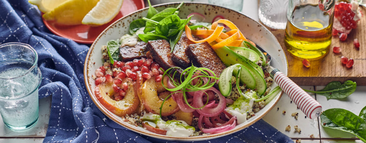 Vegane Quinoa-Bowl mit krossem Tofu für 4 Personen von lidl-kochen.de