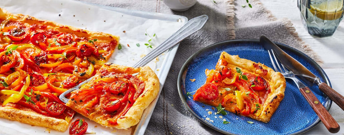 Tarte mit Paprika &amp; Tomatenpesto - Rezept | LIDL Kochen