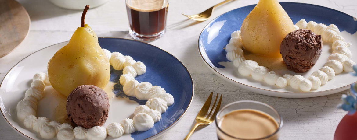 Vanillebirne mit Schokoeis für 4 Personen von lidl-kochen.de