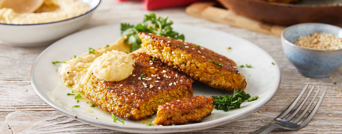 Quinoa-Bratling mit Hummus für 4 Personen von lidl-kochen.de