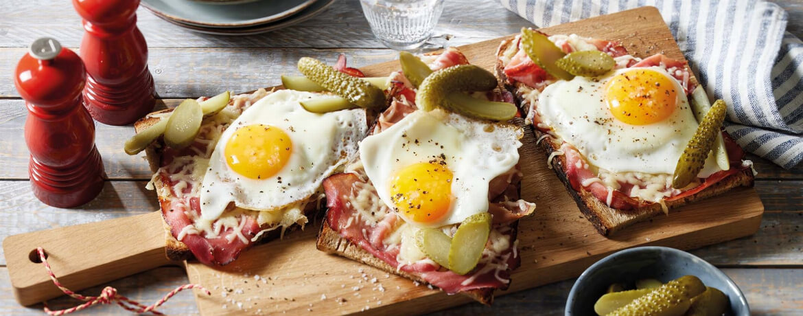 Überbackener Strammer Max mit Käse für 4 Personen von lidl-kochen.de