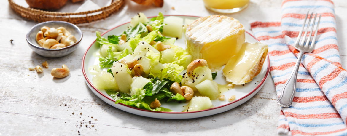 Gebratener Camembert mit Melonen-Salat für 4 Personen von lidl-kochen.de