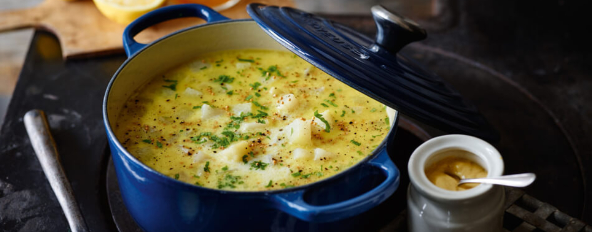 Kartoffel-Kohlrabi-Suppe mit Senf für 4 Personen von lidl-kochen.de