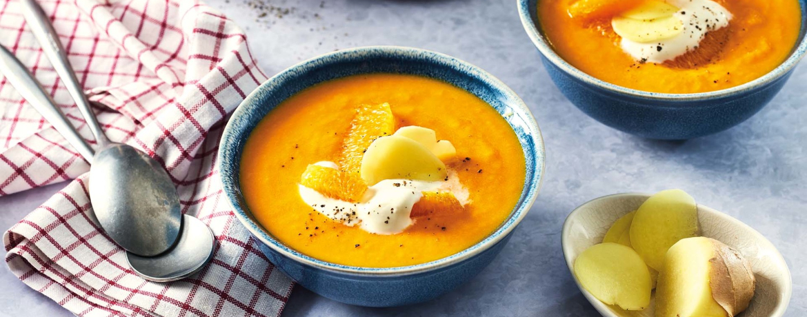 Möhren-Orangen-Suppe mit Ingwer für 4 Personen von lidl-kochen.de