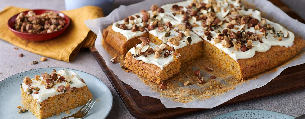 Kürbiskuchen mit karamellisierten Nüssen für 12 Personen von lidl-kochen.de