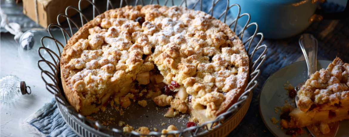 Birnen-Haselnuss-Streuselkuchen mit Cranberries für 16 Personen von lidl-kochen.de