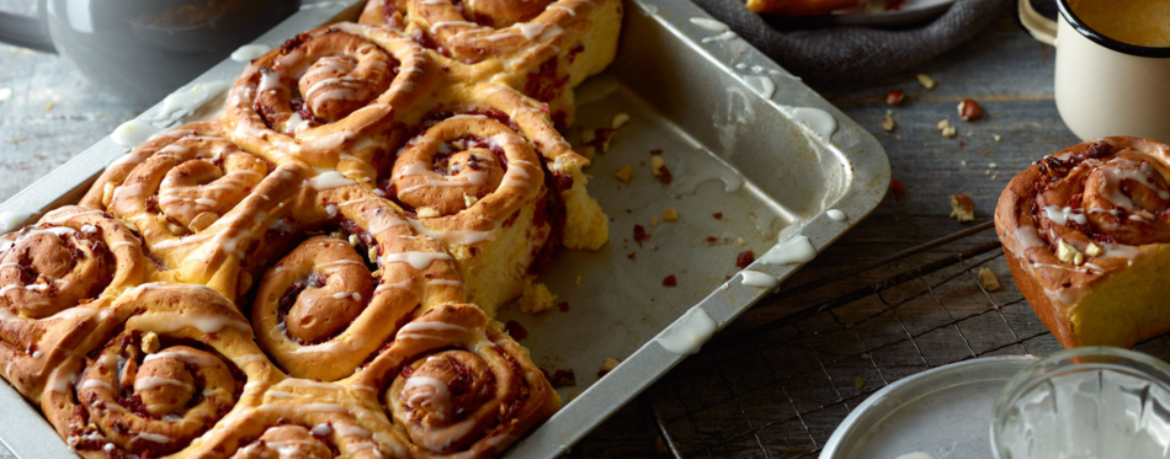 Süßkartoffelschnecken mit Cranberry-Haselnuss-Füllung für 12 Personen von lidl-kochen.de