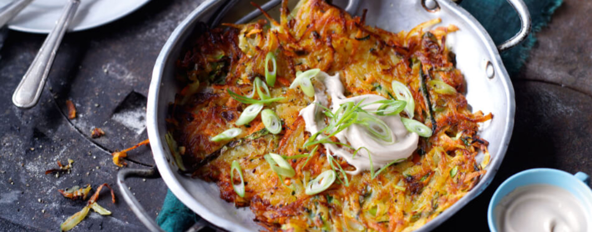 Gemüse-Kartoffel-Rösti mit Balsamico-Dip für 4 Personen von lidl-kochen.de