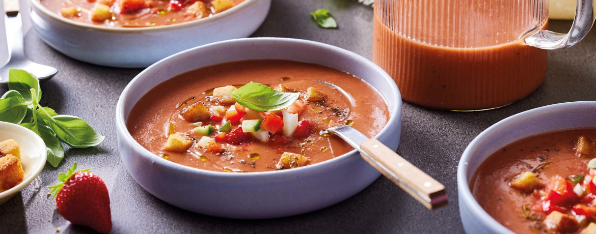 Erdbeer-Gazpacho mit Croûtons für 4 Personen von lidl-kochen.de