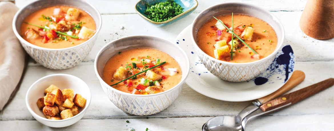 Gazpacho mit Paprika und Gurke für 4 Personen von lidl-kochen.de