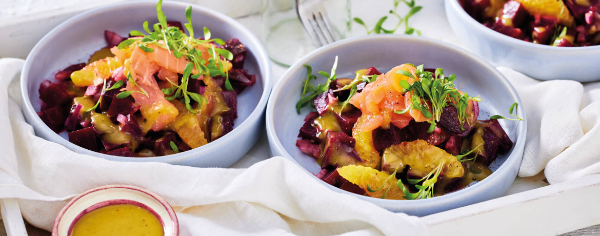 Rote-Bete-Orangen-Salat mit Lachs für 4 Personen von lidl-kochen.de