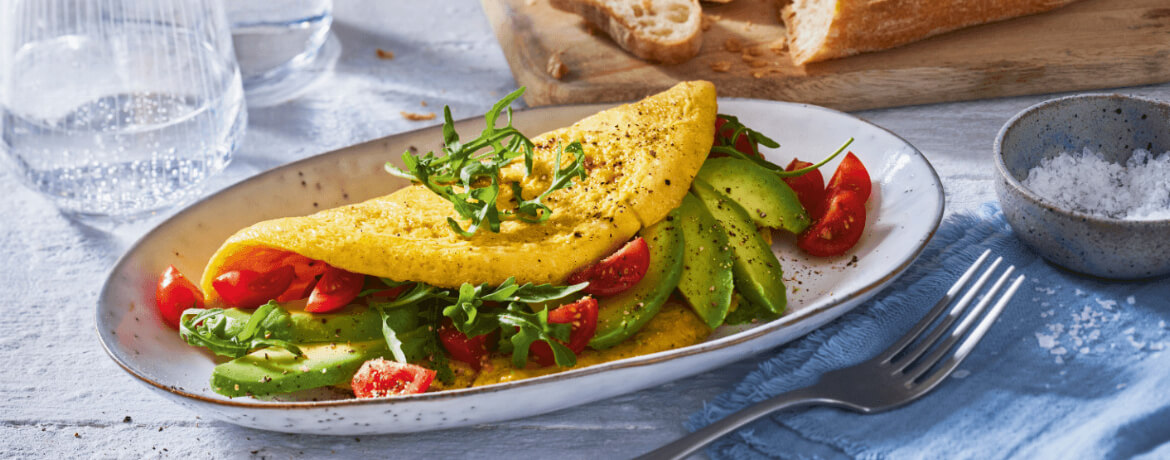 Omelett mit Avocado, Tomaten und Rucola für 4 Personen von lidl-kochen.de