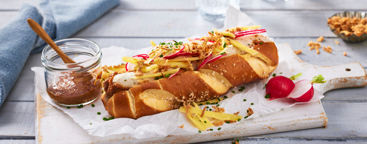 Weißwurst-Laugen-Hot-Dog&#39;s für 4 Personen von lidl-kochen.de