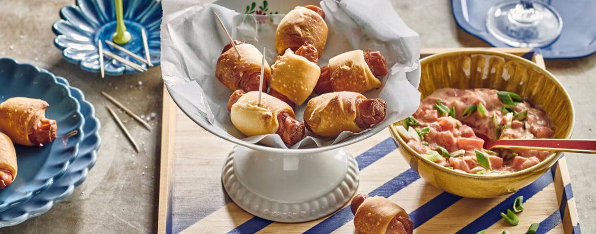 Würstchen im Teigmantel mit Tomatendip für 4 Personen von lidl-kochen.de