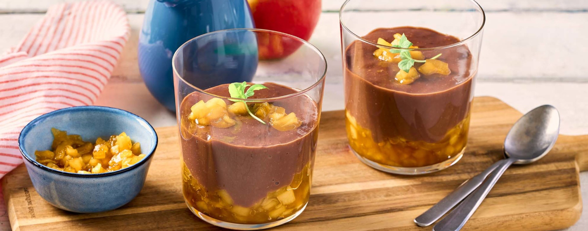 Schokoladenpudding mit Apfelkompott für 4 Personen von lidl-kochen.de