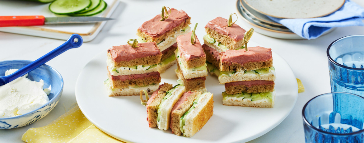 Sandwich-Türmchen mit Frischkäse und Leberwurst für 4 Personen von lidl-kochen.de