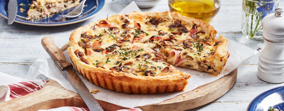 Schinken-Pilz-Quiche für 8 Personen von lidl-kochen.de