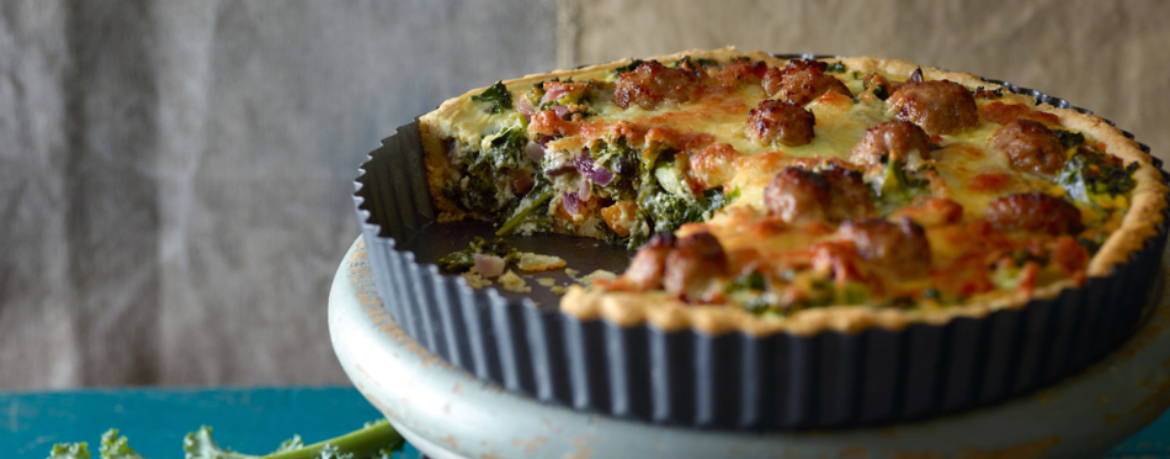 Grünkohlquiche mit Bratwurst für 4 Personen von lidl-kochen.de