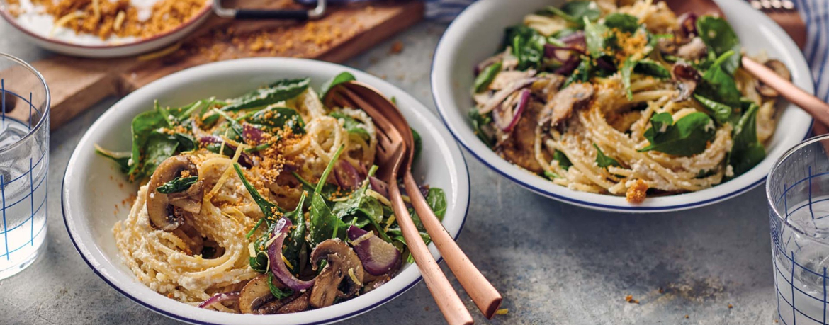 Vegane-Zitronen Spaghetti mit Cashew-Sauce für 4 Personen von lidl-kochen.de