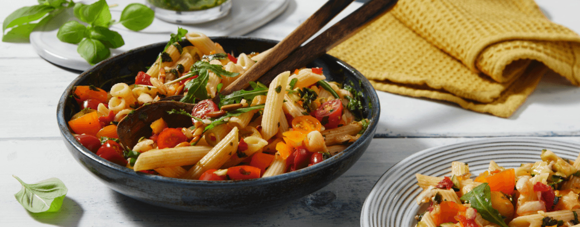 Italienischer Nudelsalat mit Basilikum für 4 Personen von lidl-kochen.de