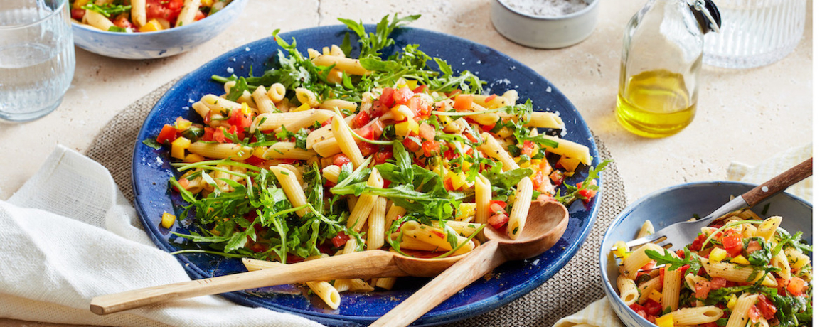 Nudelsalat mit Tomaten und Paprika für 4 Personen von lidl-kochen.de