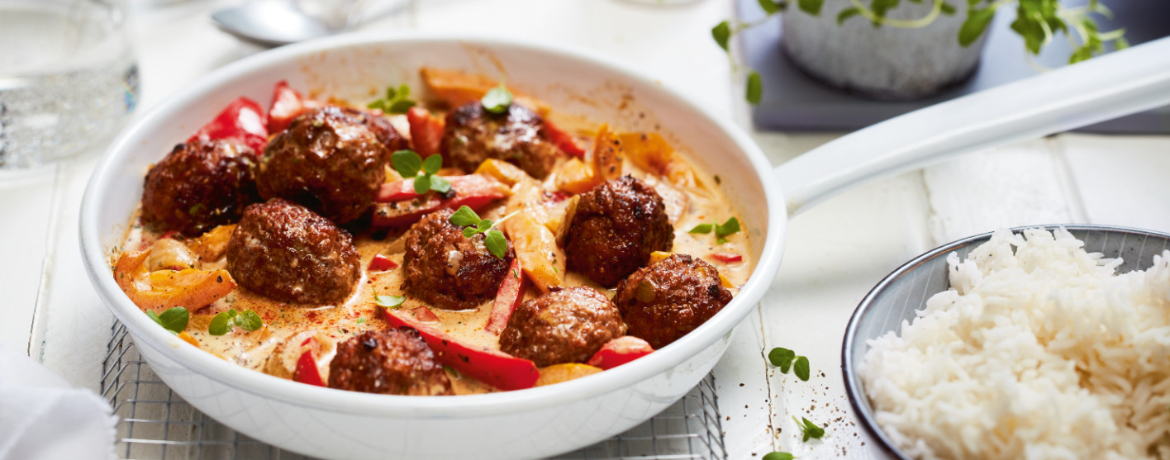 Hackbällchen in Paprika-Sahne-Sauce für 4 Personen von lidl-kochen.de