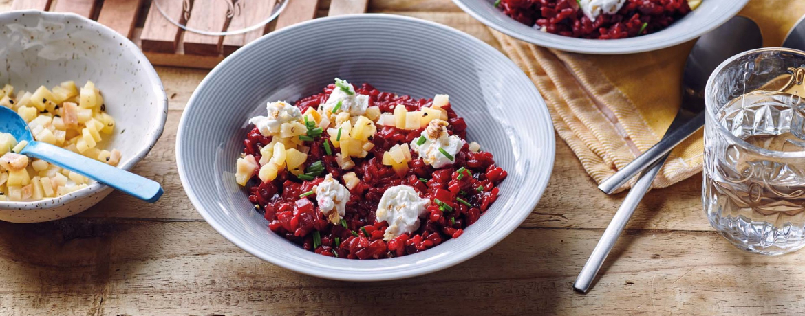 Rote-Bete-Risotto mit Meerrettich und Ziegenfrischkäse für 4 Personen von lidl-kochen.de