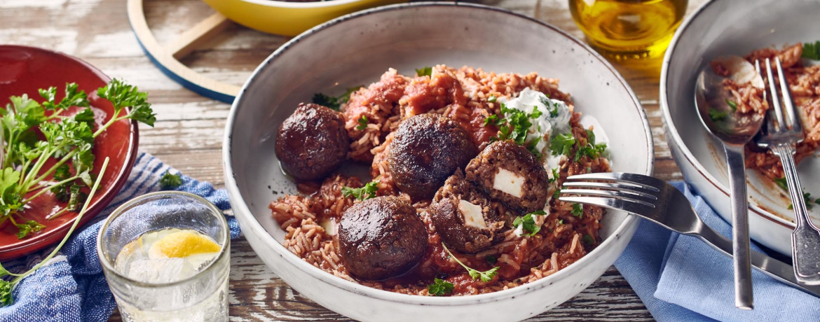Vegane Bifteki-Balls an Tomaten-Reis für 4 Personen von lidl-kochen.de