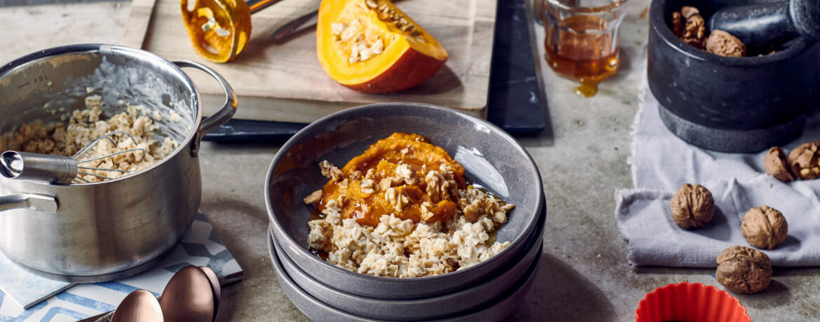 Haferbrei mit Kürbismus und Walnüssen für 4 Personen von lidl-kochen.de