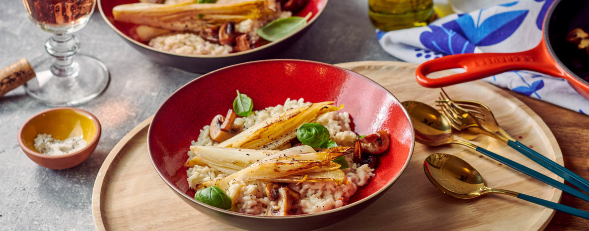 Ziegenkäserisotto mit Champignons und Chicorée für 4 Personen von lidl-kochen.de