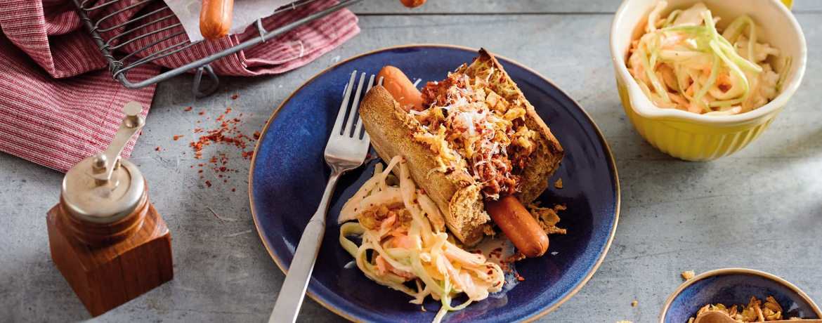 Texas-Chili-Dogs mit Coleslaw für 4 Personen von lidl-kochen.de