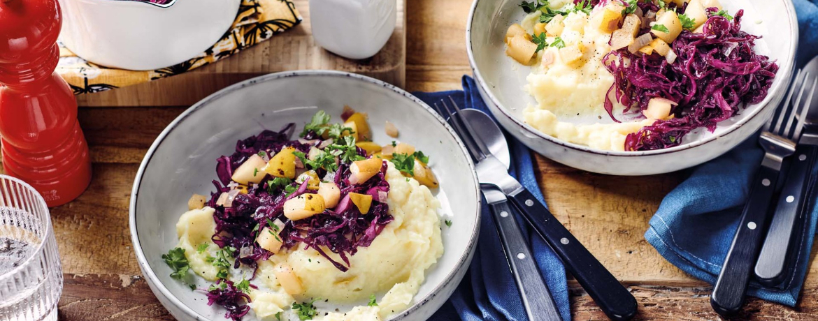 Pastinakenpüree mit Rotkohl und süßer Birne für 4 Personen von lidl-kochen.de