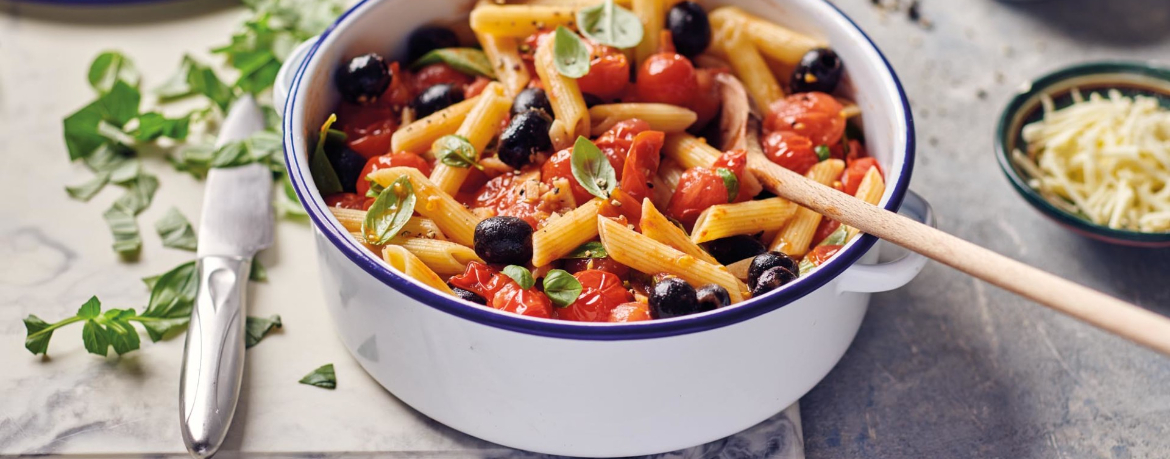 Vegane One Pot Pasta mit Tomaten für 4 Personen von lidl-kochen.de