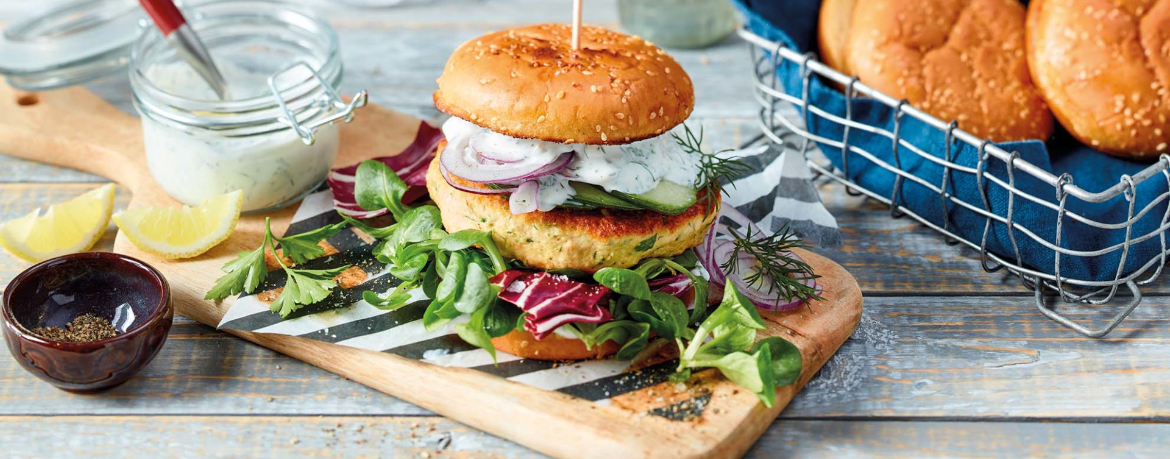 Fischburger mit Lachs für 4 Personen von lidl-kochen.de