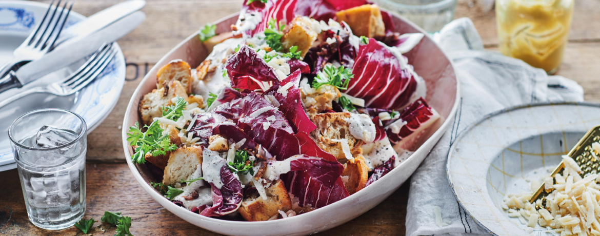 Roter Caesar-Salat mit Radicchio für 4 Personen von lidl-kochen.de