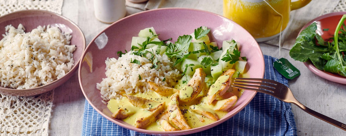 Hähnchen-Geschnetzeltes mit Kohlrabi und Reis für 4 Personen von lidl-kochen.de