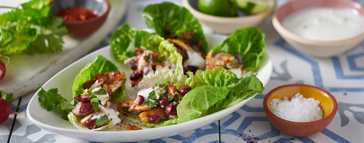 Low-Carb-Hühnchen-Tacos für 4 Personen von lidl-kochen.de