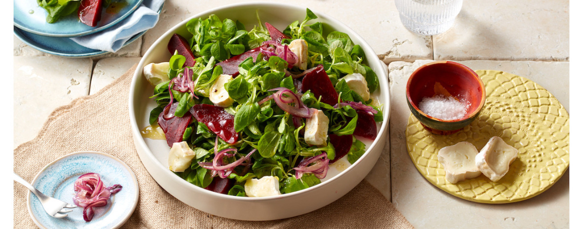 Feldsalat mit Roter Bete und Ziegenkäse für 4 Personen von lidl-kochen.de