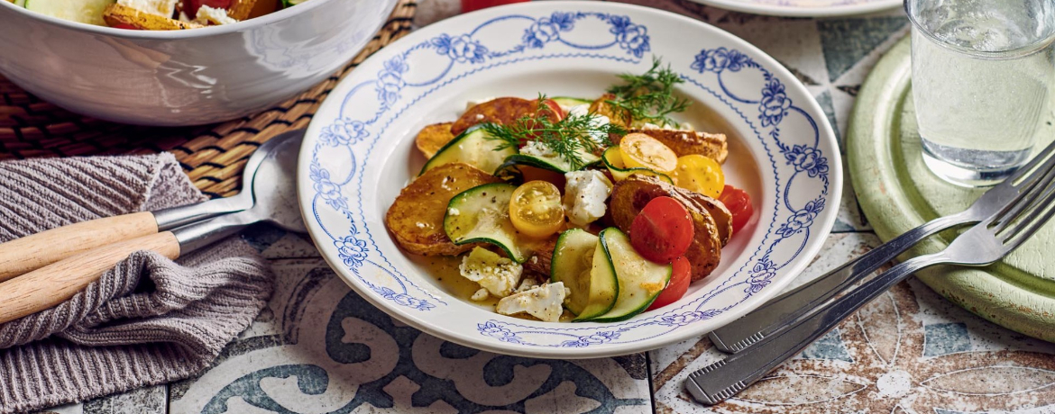 Röstkartoffel-Salat mit Tomaten und Feta für 4 Personen von lidl-kochen.de