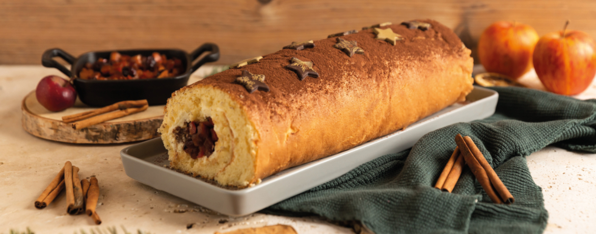 Bratapfel-Tiramisu Biskuitrolle für 10 Personen von lidl-kochen.de