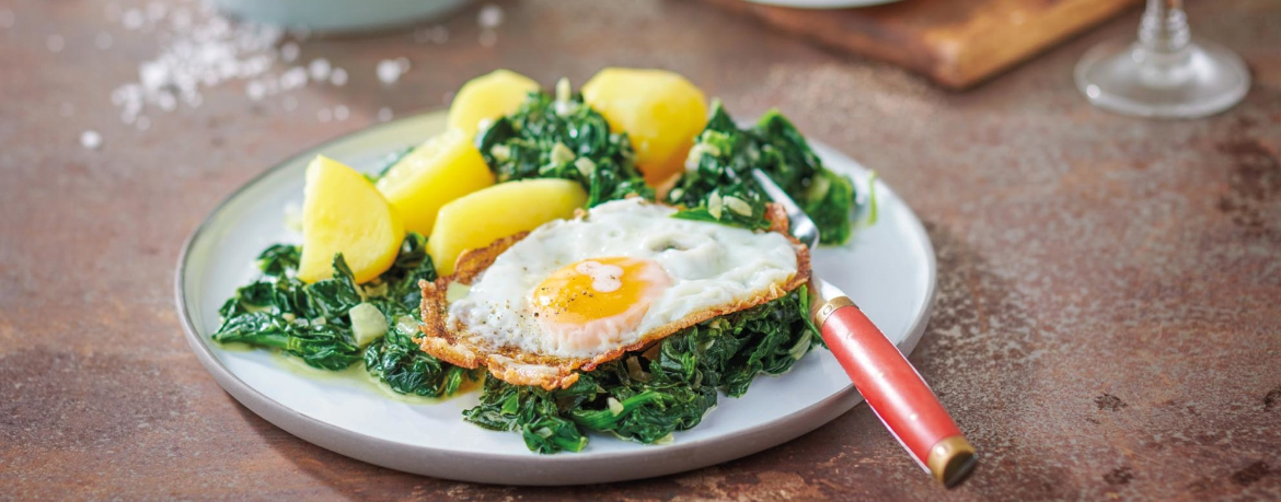 Spiegelei mit Rahmspinat für 4 Personen von lidl-kochen.de