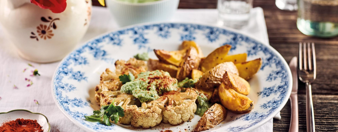 Vegane Blumenkohlsteaks mit Wedges für 4 Personen von lidl-kochen.de