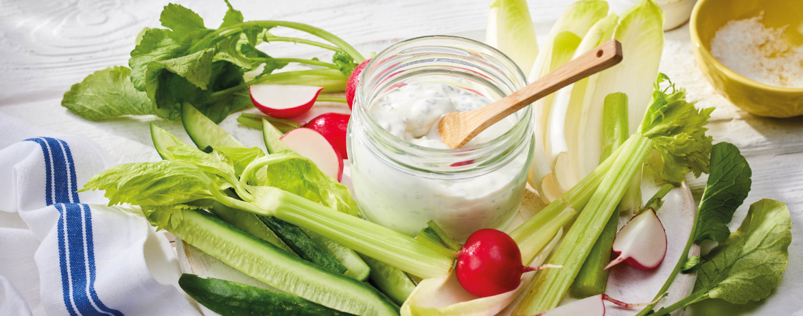 Rohkostplatte mit Dip für 4 Personen von lidl-kochen.de