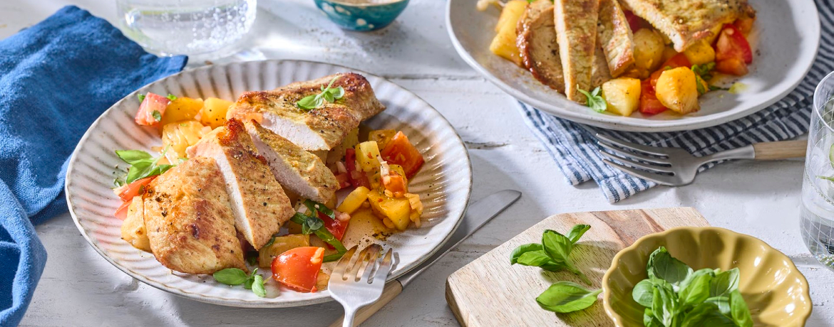 Schnitzel mit scharfer Ananas für 4 Personen von lidl-kochen.de