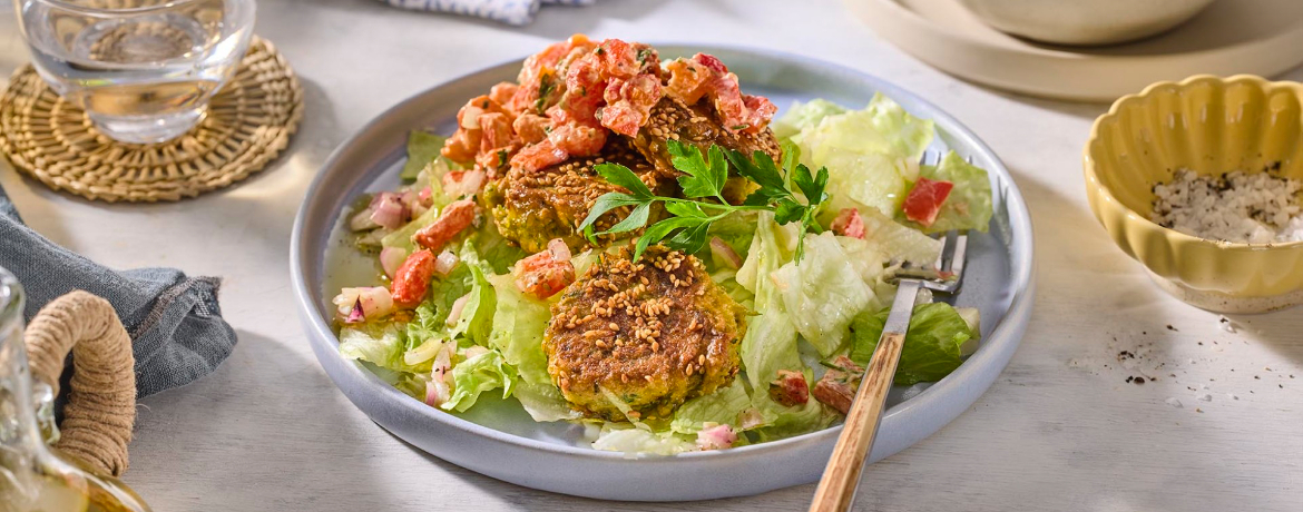 Falafel mit Paprikasalsa und Eisbergsalat für 4 Personen von lidl-kochen.de