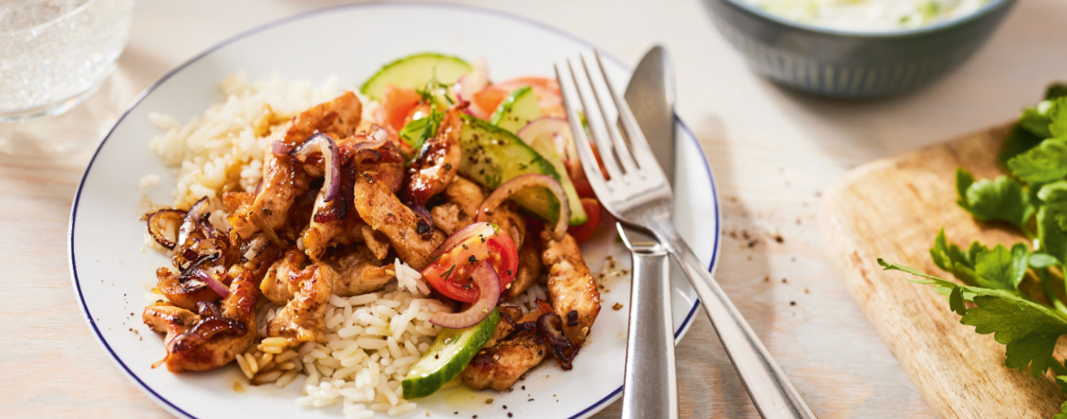 Gyros vom Hähnchen mit Zaziki für 4 Personen von lidl-kochen.de