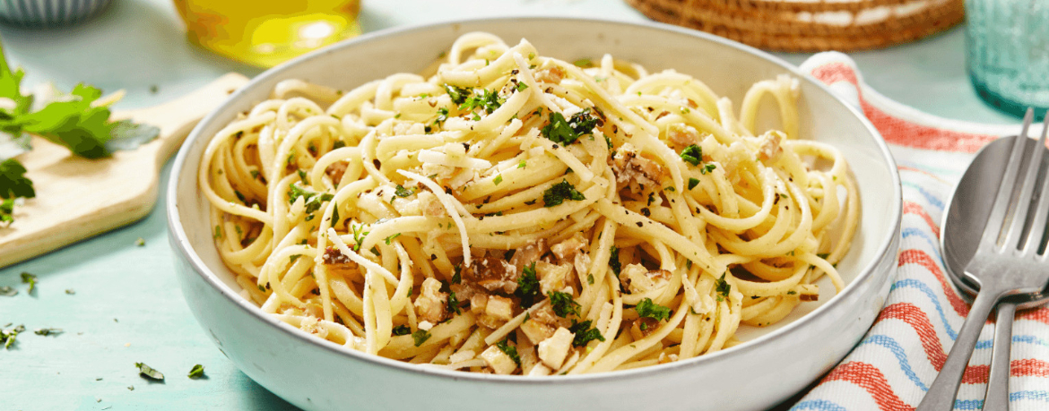 Vegane Spaghetti Carbonara für 4 Personen von lidl-kochen.de