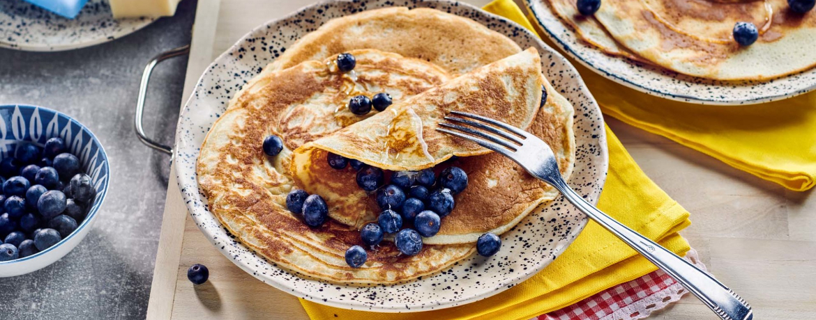 Einfache Pancakes mit Heidelbeeren für 4 Personen von lidl-kochen.de