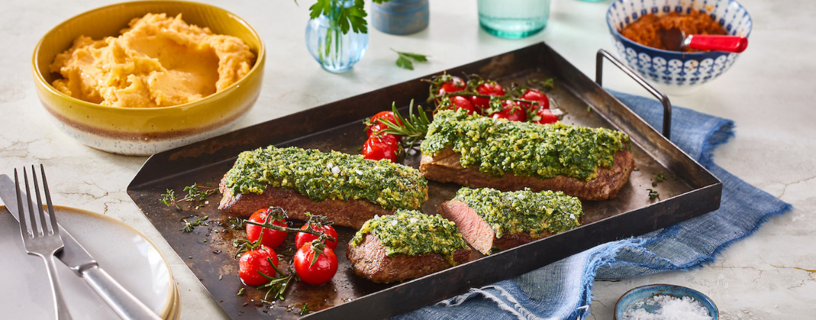 Lammlachse mit Kräuterkruste und Pesto-Püree für 4 Personen von lidl-kochen.de